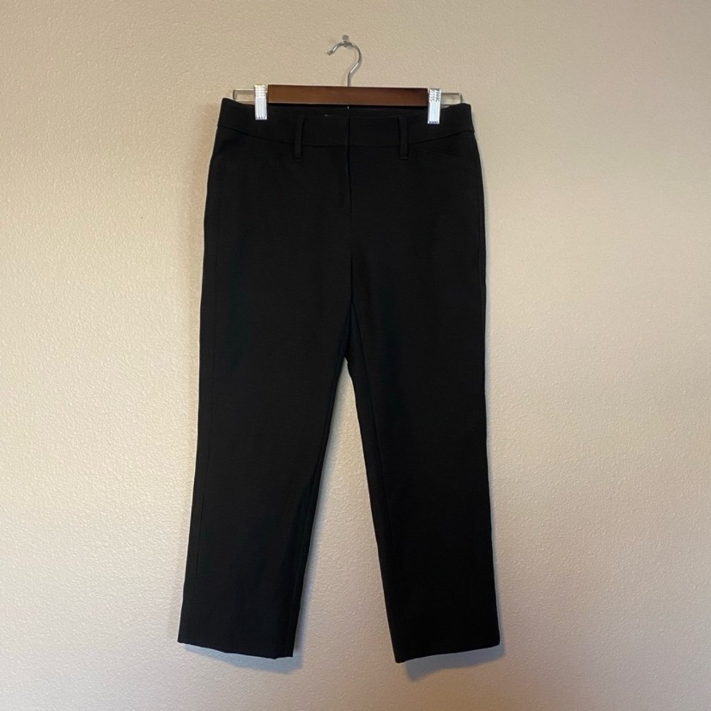 WHBM Sz 0 Black Straight Crop Pants